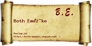 Both Emőke névjegykártya